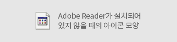 Adobe Reader가 설치되어 있지 않을 때의 아이콘 모양